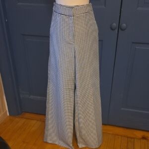 Buy 2 Get 1 Free NWOT Topshop Houndstooth High Rise Wide Leg Trousers Sz 4